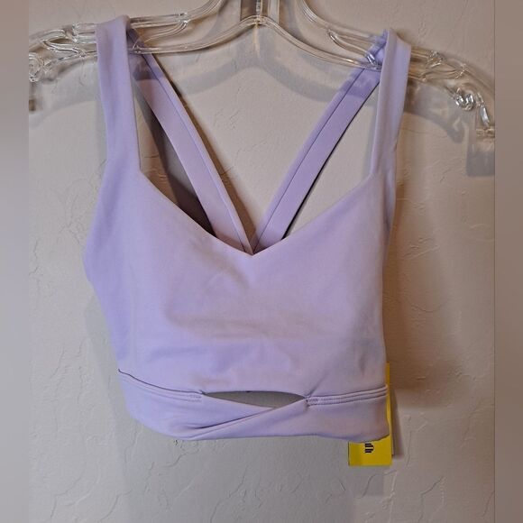 EleVen By Venus Williams Wave Length Cut Out Tennis Sports Bra In Wister… - Picture 2 of 9